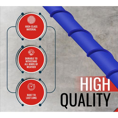 ICBEAMER 7" Blue Spiral Flexible Rubber Antenna Replacement for Trucks, Cars, SUVs - Universal Fit, Roof Exterior Metal Copper Internal Steel Coil, Car Wash Safe [Pack of 1pc]