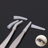 ccHuDE 100 Pcs Clear Tweezer Point Protectors Cap Tweezer Tip Protective Covers Stopper