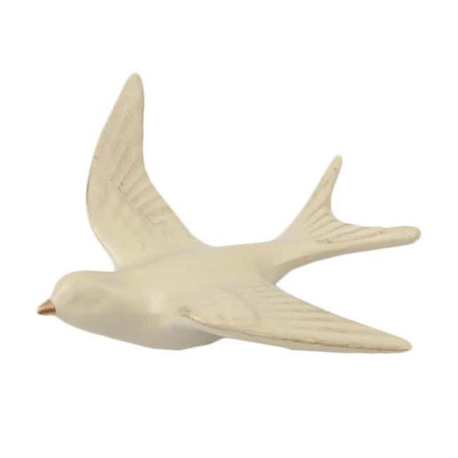 Bird Wall Decor, Small, Ivory