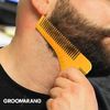 Beard Shaper GROOMARANG Beard Shaping Tool for Neckline, Cheek Line & Jaw Line - Features Beard Stencil, Double Ended Beard Comb & Brush End
