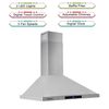 30 inch Wall Mount Stainless Steel Range Hood Kitchen Vent Touch Control 700 CFM