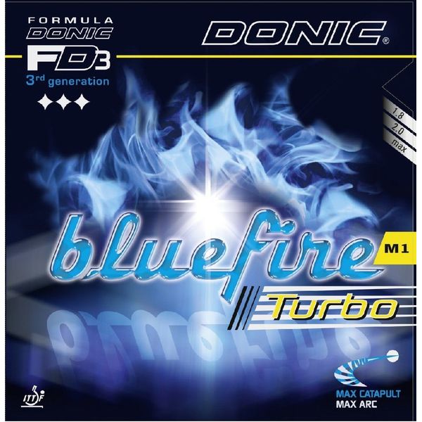 Donic Rubber Bluefire M1 Turbo, 2 mm, Black