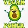 CafePress Vegan Power Avocado Vegan 20" x 14" Rectangular Throw Pillow