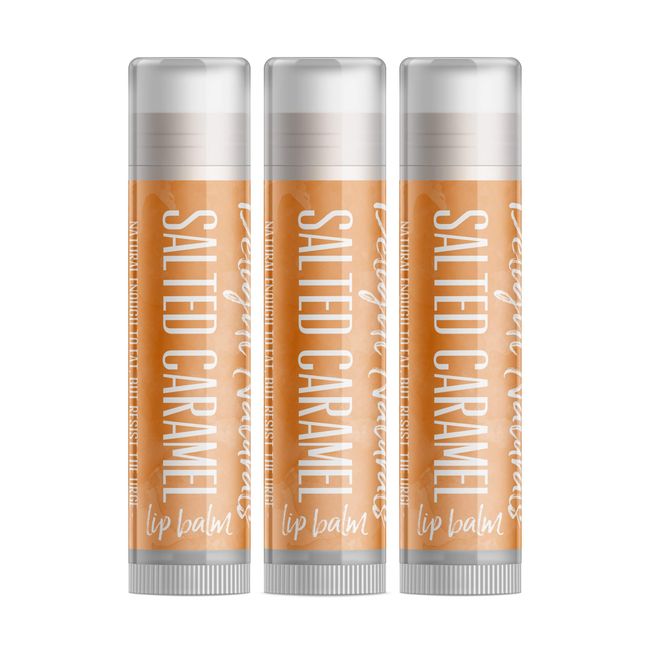 Delight Naturals Salted Caramel Lip Balm - Set of Three