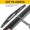 4PCS 28" AUTO CAR BUS RUBBER WINDSHIELD FRAMELESS WIPER UNIVERSAL BLADE REFILLS