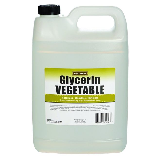 Vegetable Glycerin - 1 Gallon - All Natural, Kosher, USP Grade - Premium Quality Liquid Glycerin, Excellent Emollient Qualities, Amazing Skin and Hair Benefits, DIY beauty products