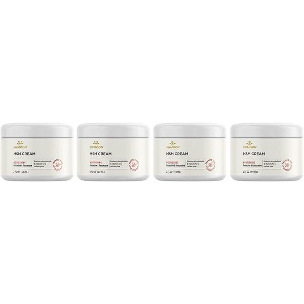 Swanson Msm Cream 2 fl Ounce (59 ml) Cream (4 Pack)