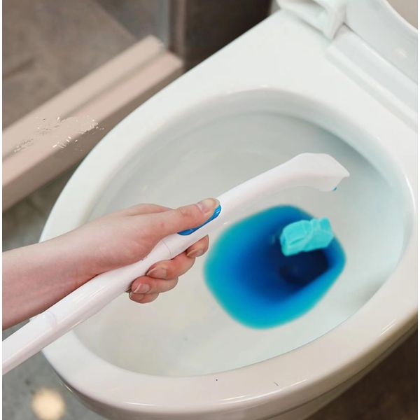 Flushable Toilet Brush, Scrub & Flush