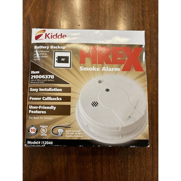 Kidde i12040 Ionization Smoke Detector with Battery Backup Hardwired