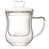 The Tea Makers of London Glass Cup with Glass Strainer and Lid for Loose Leaf Teas - 300ml