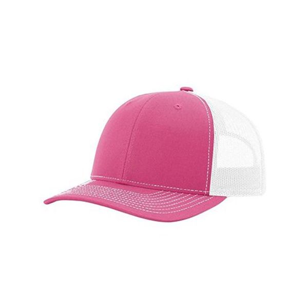 RICHARDSON Hot Pink/White 112 Mesh Back Trucker Cap Snapback Hat