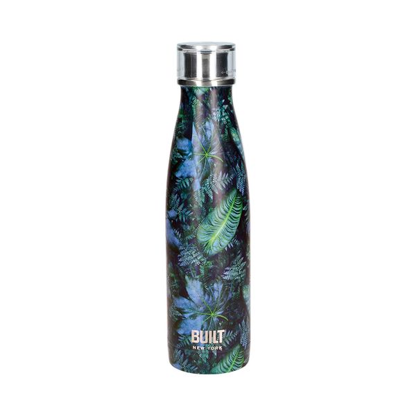 Built Perfect Seal Leakproof Insulated Water Bottle/Thermal Flask, Stainless Steel, 480 ml, Dark Tropics