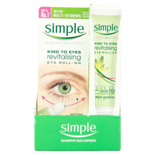 6 x Simple Kind To Eyes Revitalising Eye Roll-On 15ml