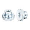 sourcing map Knurled Thumb Nut, 18Pcs M5x0.8mm Iron Round Knobs Fasteners for 3D Printer Parts, Silver Tone