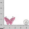Gold Thread Butterfly (3-Pack)Iron On Patch: Pink