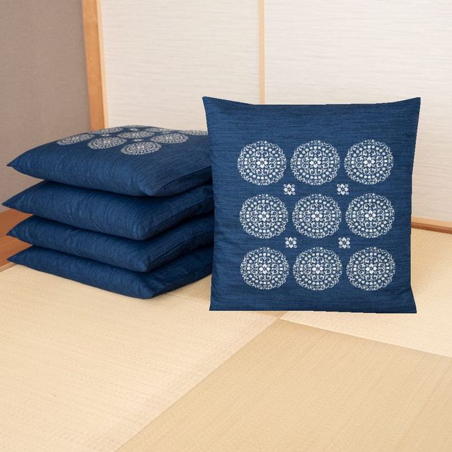 HAPPY SINGU RABO Zabuton Cover, Made in Japan, 100% Cotton, Dynasty Zabuton Cover, Made in Mikawa [Uniform Pattern for Easy Organization and Organization] Japanese-Style Western-style Room, For