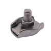 10pcs 4mm 304/A2 Stainless Steel Wire Rope Simple Grip Cable Clamp
