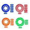 Wheel Bolt Pattern Measuring Tool Set | 4 | 5 | 6 Lug Bolt Pattern Template(4pcs)