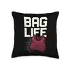Cornhole Players Backyard Games Bean Bag Toss Tournament Fun Throw Pillow