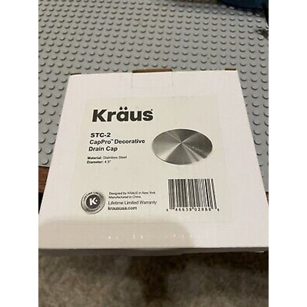 Kraus STC-2-C  Cappro Removable Decorative Drain Cover, Stainless Steel