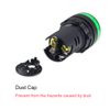 uxcell 4Pcs Green Indicator Light AC/DC 110V, 22mm Panel Mount, for Electrical Control Panel, HVAC, DIY Projects