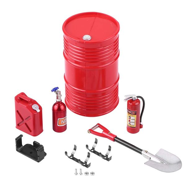 Crawler Tool, RC Crawler Accessory Mini Decor Simulation Tool Part RC Crawler Set of Oil Tank Fire Extinguisher Set(#B)