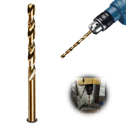 Rennie Tools - Box of 10 x 3mm HSS Gold Cobalt Jobber Drill Bit Set For Stainless Steel, Hard Metals, Aluminium, Cast Iron, Copper. Twist Drill Bit Sets Supplied In A Box. 3mm Drill Bit Set