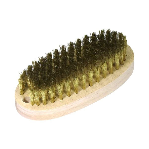 KONYO Daigoro Brass Wire Brush, Oval Shape