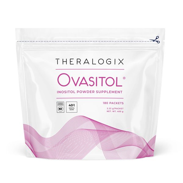 Theralogix Ovasitol Inositol Powder Packets - 180 Servings - Myo-Inositol & D-Chiro Inositol for Hormone Balance & Ovarian Function Support* - NSF Certified