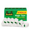 Scotch Magic Tape, Invisible, Home Office Supplies and Back to School Supplies for College and Classrooms, 6 Rolls