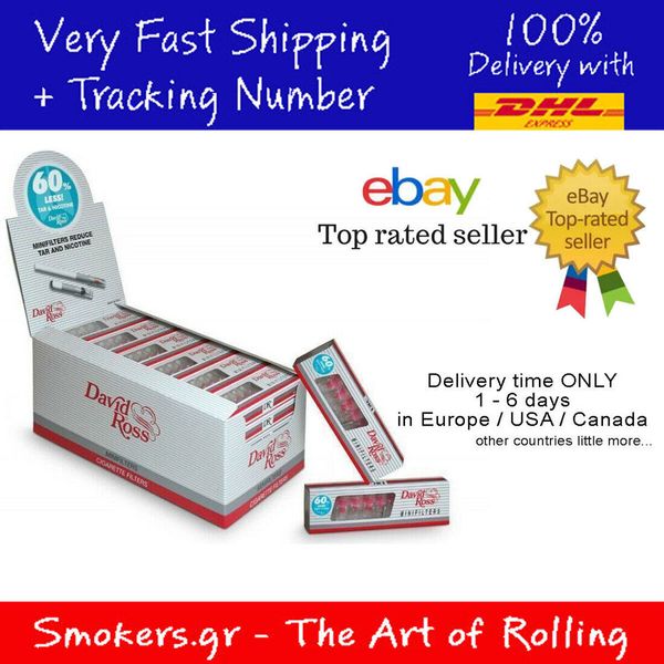 1x FULL BOX David Ross Cigarette Holder Filter 8mm 36 packs x 10 filters