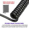 chenyang RJ45 Stretch Coiled Cable Cat6 8P8C UTP LAN Ethernet Network Patch Extension Cable 3.28ft/1.0M
