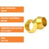 GASHER 100PCS Brass Compression Fitting, Brass Compression Sleeve Ferrules 3/16" Tube OD