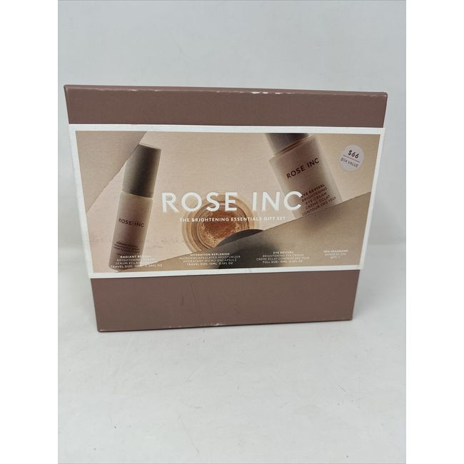 ROSE INC The Brightening Essentials Gift Set Radiant Reveal Serum. Eye Revival