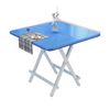 Folding Table Outdoor Table Portable Folding Table,Small Dining Table,Black Square Table,Folding Kitchen Storage Table,Wooden Table Top. (Blue,70*70*75)
