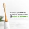PONPACE Biodegradable Philips Sonicare Compatible Toothbrush Heads, Bamboo Electric Toothbrush Replacement Heads with Plant-Based Bristle 4 Pack (Waved Soft Bristle)