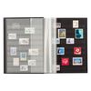 Lighthouse Stockbook A4, 32 black pages,padded cover, red