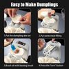 Electric Dumpling Maker Rechargeable Automatic Dumpling Maker Machine Mould 2 Modes,Household Easy Quick Dumpling Pierogi Maker Machine with Empanada Maker Press,Silicone Baking Mat,Dough Cutter,Spoon