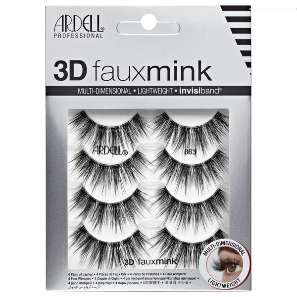 Ardell 3D Faux Mink 863, 4 Pairs