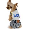 Pet Paradise Dog Clothes Spring Patchwork Pants Onesie Tank Top Lee Romper Check Pattern Logo DSS