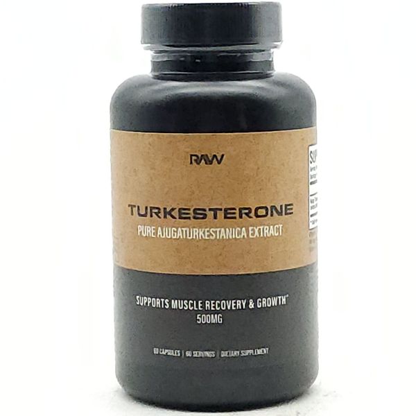 Get Raw Nutrition Pure Ajugaturkestanica Turkesterone 500mg 60 Tablets - New