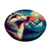 Retro Wolf Gazing at the Moon PopSockets Swappable PopGrip