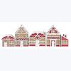 YI Christmas Decor - Cookie Cocoa Gingerbread Hinged Village Display