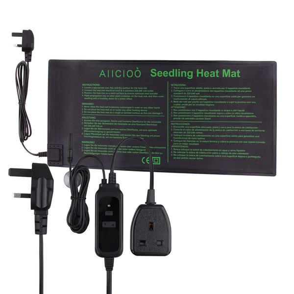 AIICIOO Seedling Heating Mat with Thermostat Controller - Seed Germination Plant Warm Pad with Temperature Controller