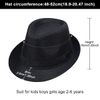 ECYC Children Jazz Hats Kids Solid Color Linen Fedoras Caps