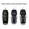 Glossy Black Smart Remote Key Fob Shell Case Cover For Ford Lincoln 4 / 5 Button