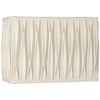 White Pinched Pleat Medium Rectangle Lamp Shade 14" Wide x 7" Deep x 10" High (Spider) Replacement with Harp and Finial - Springcrest