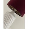 Burgundy Velvet Leopard Print Drum Lampshade
