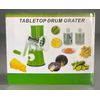 Tabletop Drum Grater, Slicer - Fine Grating, Course Grating, Shredding & Slicing
