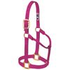 Weaver Leather Original Non-Adjustable Nylon Horse Halter, Raspberry, Yearling